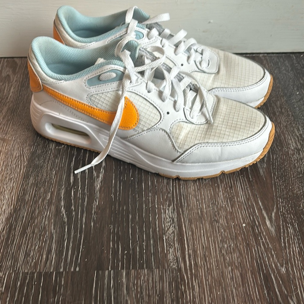 Nike Kids White and Orange Sneakers
